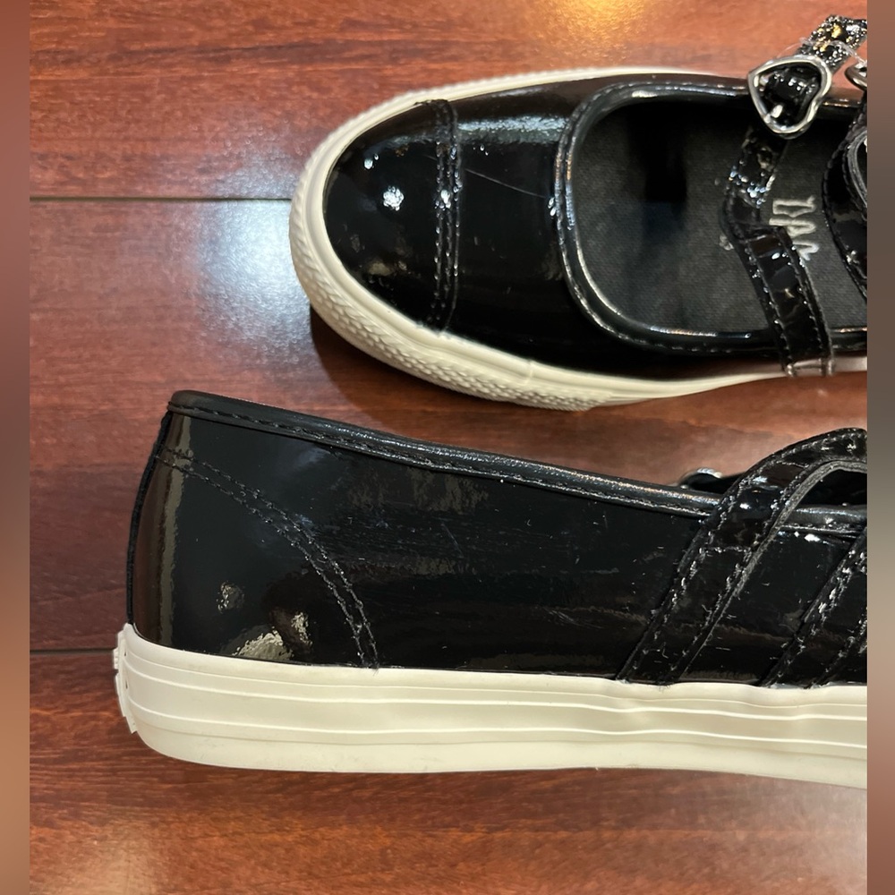 Womens 8.5 Converse Dainty Mary Jane Slip Black Patent Leather Valentines Day #1 - Picture 12 of 16